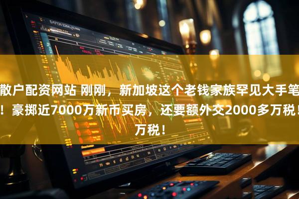 散户配资网站 刚刚，新加坡这个老钱家族罕见大手笔！豪掷近7000万新币买房，还要额外交2000多万税！